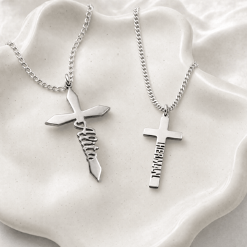 Cross Cutout Name Necklace Range