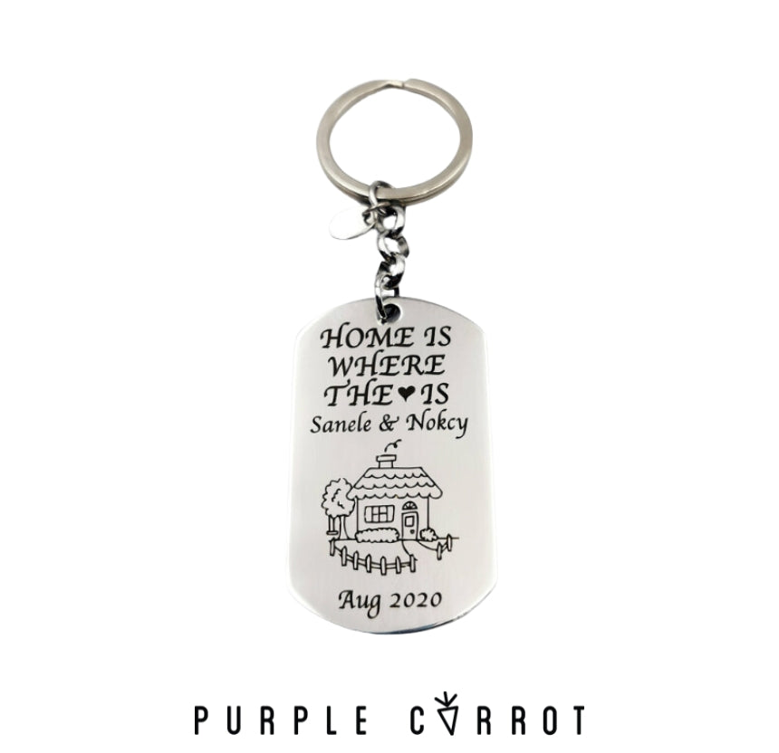 Home is where the heart is keychain