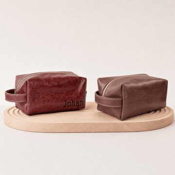 Real Leather Toiletry Bag