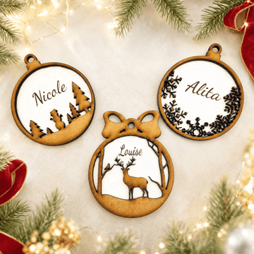 Personalized Whimsy Wood Ornaments