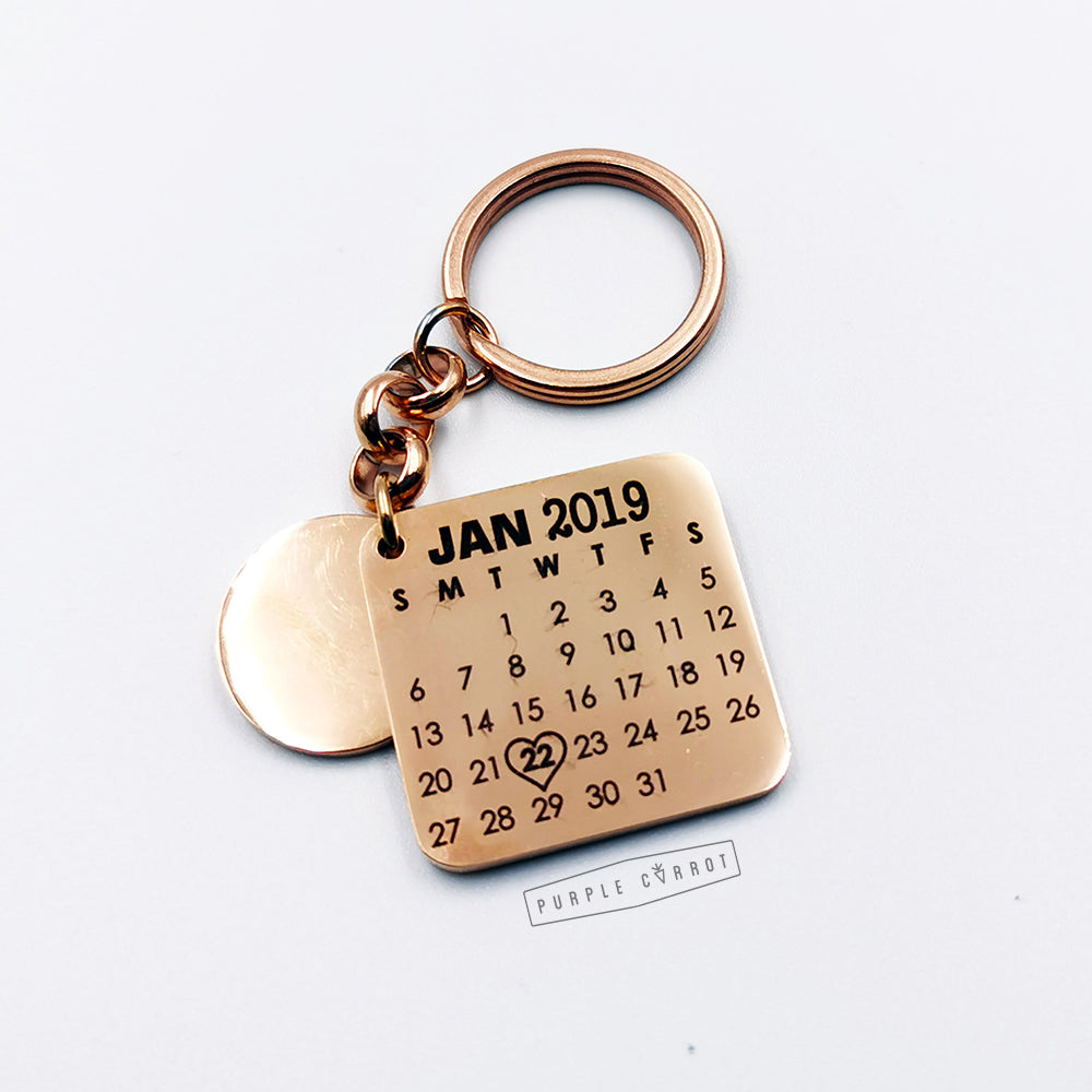 Timeless Love Calendar Keychain
