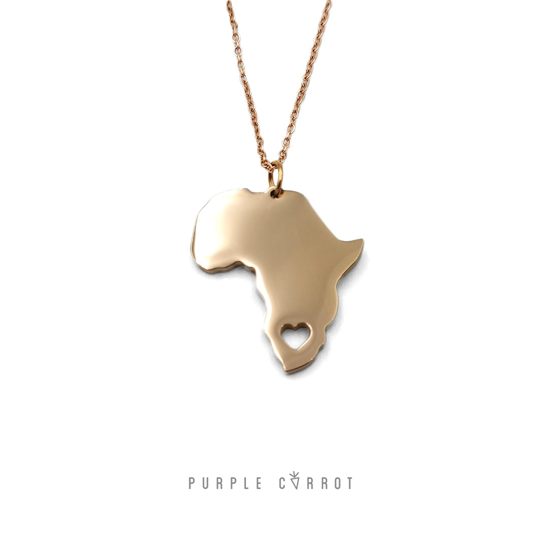 Africa Heart Necklace &amp; Chain