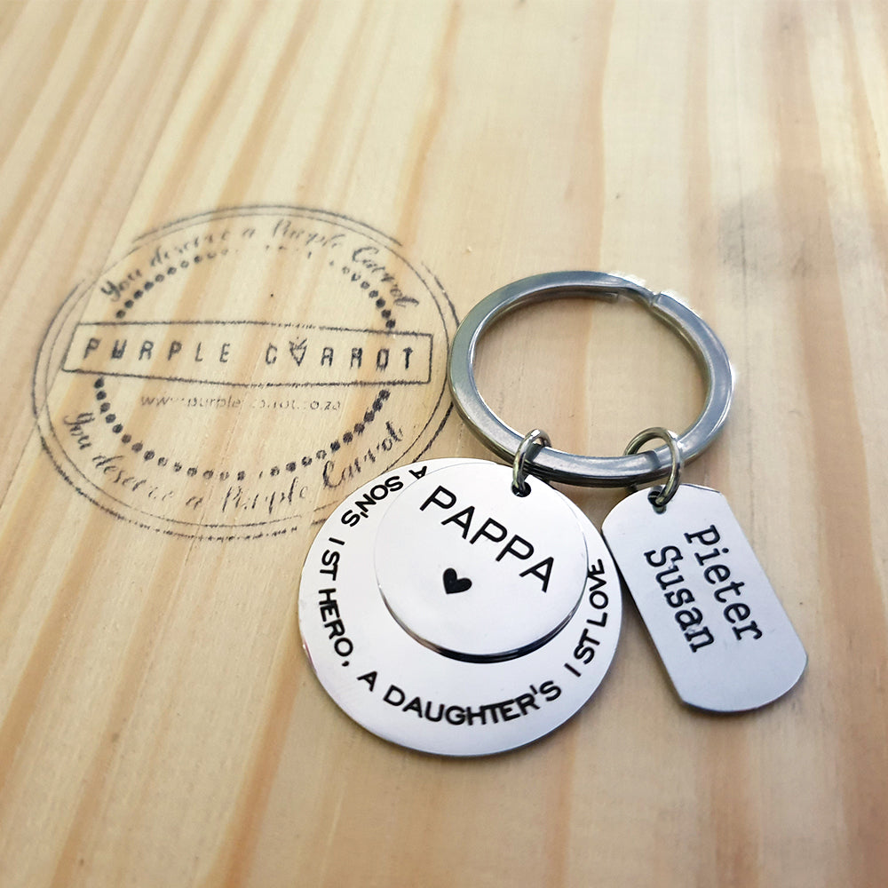 A daughter&#39;s first love Father Keychain