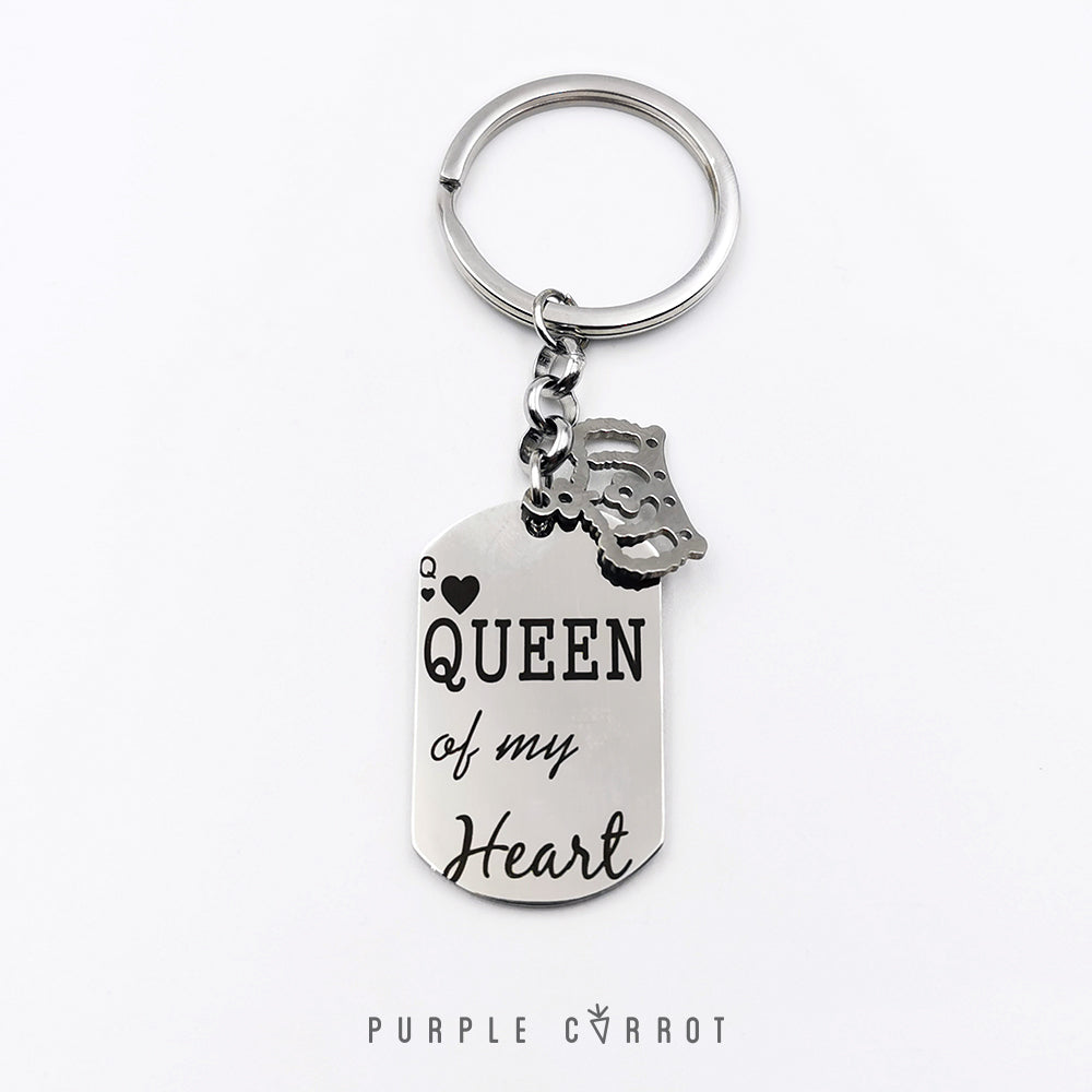 King of my Heart and Queen of my heart Keychain