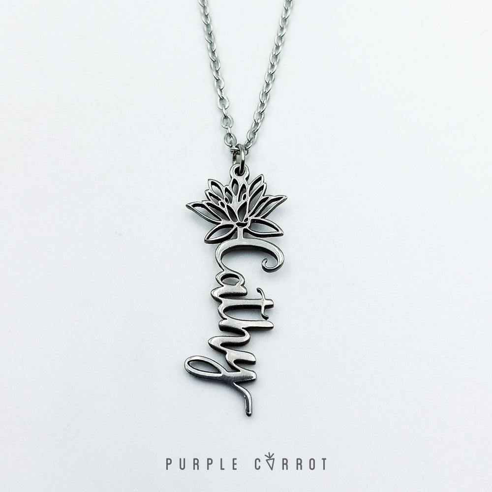 Flower Name Necklace