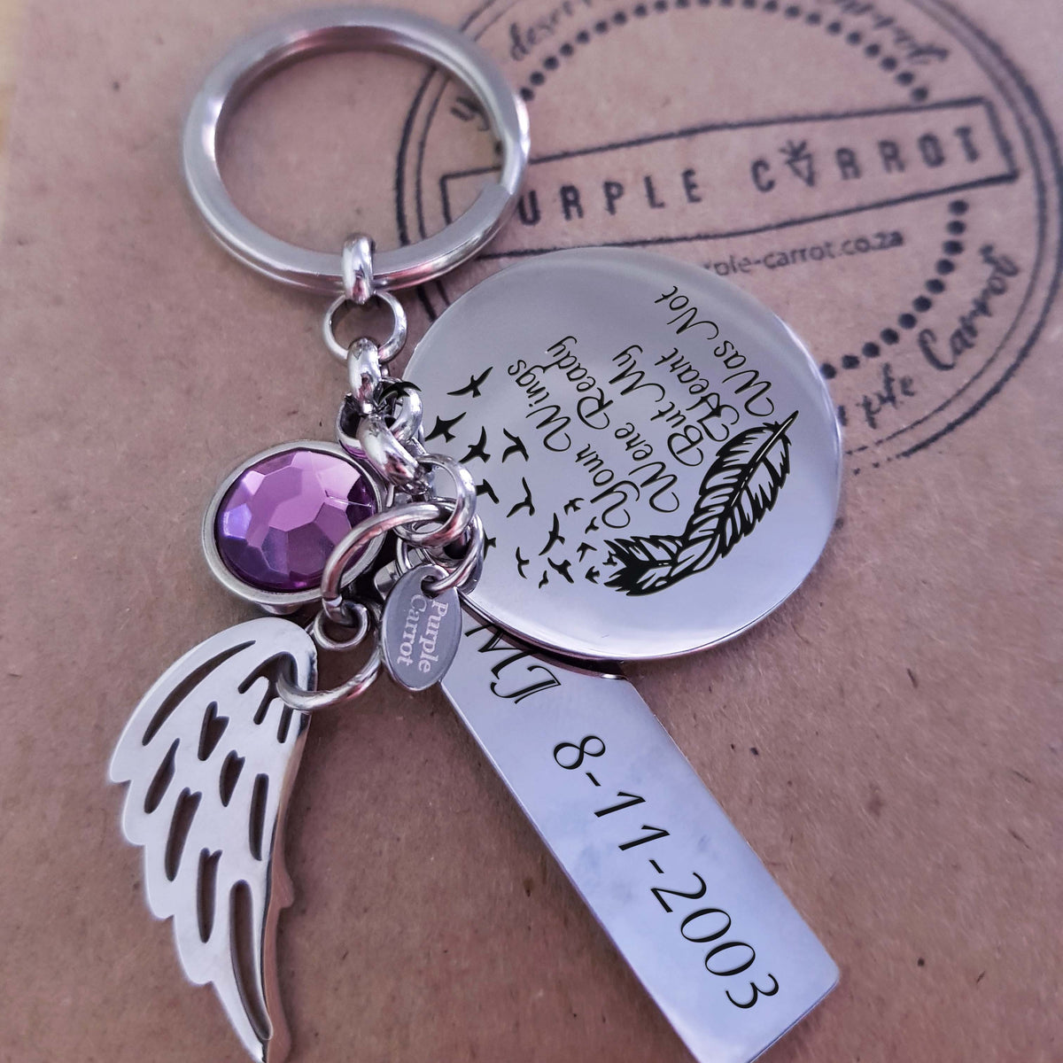 Your Wings Were Ready Necklace OR Keychain